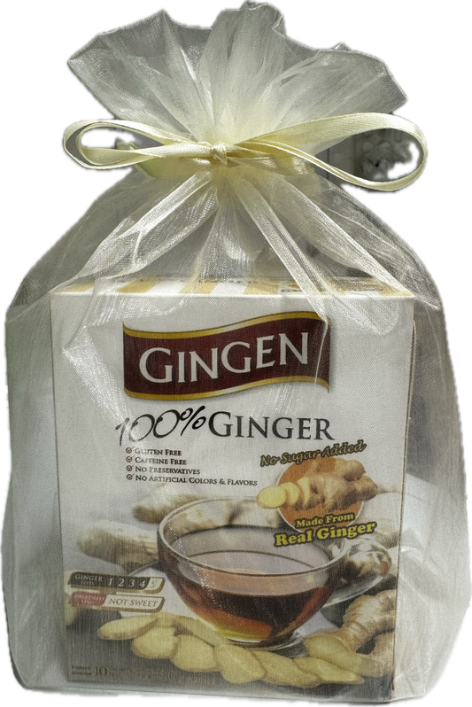 Holiday Gift Bag - 100% Pure Ginger, 10 sachets (5 g x 10 sachets), Net wt 50 g.